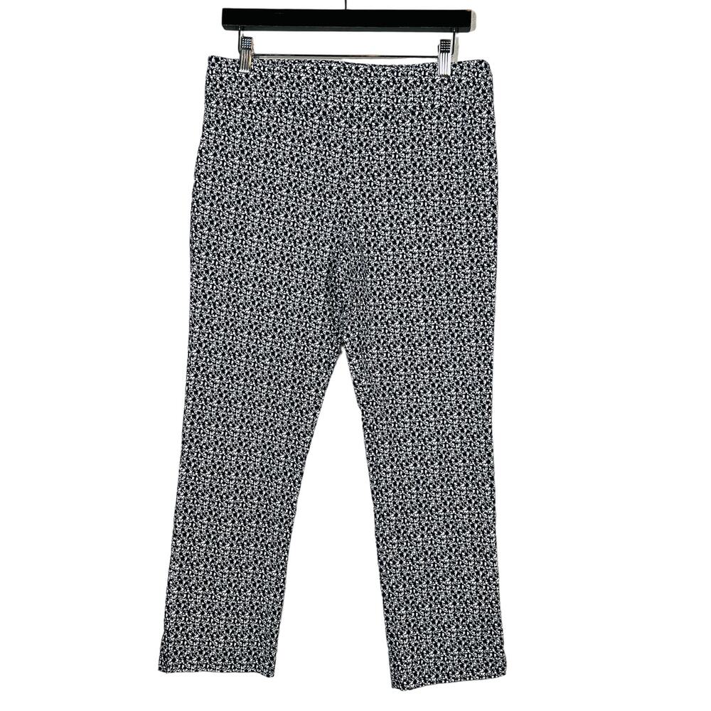 Erica Taylor x Stitchfix Pant Elastic Waist Blue White Ankle - L